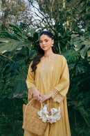 GARNET-3PC LAWN EMBROIDERED SHIRT WITH KHAADI NET EMBROIDERED DUPATTA AND TROUSER-BIC-4831