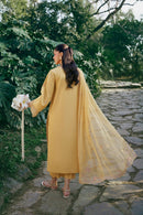 GARNET-3PC LAWN EMBROIDERED SHIRT WITH KHAADI NET EMBROIDERED DUPATTA AND TROUSER-BIC-4831