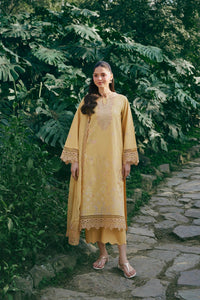 GARNET-3PC LAWN EMBROIDERED SHIRT WITH KHAADI NET EMBROIDERED DUPATTA AND TROUSER-BIC-4831