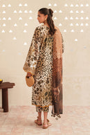 BAROQUE-3PC LAWN DIGITAL PRINTED EMB SHIRT WITH SILK PRINTED DUPATTA AND PRINTED TROUSER-BIC-023