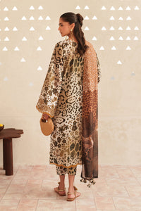 BAROQUE-3PC LAWN DIGITAL PRINTED EMB SHIRT WITH SILK PRINTED DUPATTA AND PRINTED TROUSER-BIC-023