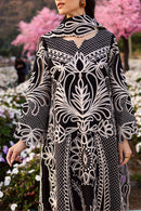 MAHNUR-3PC LAWN EMBROIDERED SHIRT WITH ORGANZA EMB DUPATTA AND TROUSER-BIC-4895