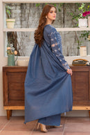 MIRAKHI-3PC LAWN CHIKENKARI EMBROIDERED SHIRT WITH LAWN TUBE SLUB DUPATTA-BIC-6600