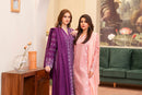 MIRAKHI-3PC LAWN CHIKENKARI EMBROIDERED SHIRT WITH LAWN TUBE SLUB DUPATTA-BIC-