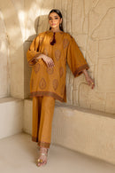 BATIK-2PC DHANAK EMBROIDRED SHIRT WITH AND EMBROIDRED TROUSER-BIC-3334