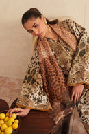 BAROQUE-3PC LAWN DIGITAL PRINTED EMB SHIRT WITH SILK PRINTED DUPATTA AND PRINTED TROUSER-BIC-023