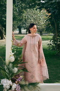 GARNET-3PC LAWN EMBROIDERED SHIRT WITH CHIFFON EMBROIDERED DUPATTA AND TROUSER-BIC-4840