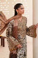 BAROQUE-3PC LAWN DIGITAL PRINTED EMB SHIRT WITH SILK PRINTED DUPATTA AND PRINTED TROUSER-BIC-023
