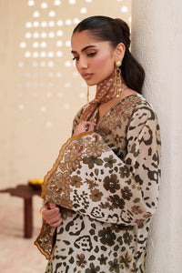 BAROQUE-3PC LAWN DIGITAL PRINTED EMB SHIRT WITH SILK PRINTED DUPATTA AND PRINTED TROUSER-BIC-023