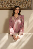 JAZMIN-3PC DHANAK EMBROIDERED SHIRT WITH WOOL PRINTED SHAWL AND TROUSER-BIC-5023