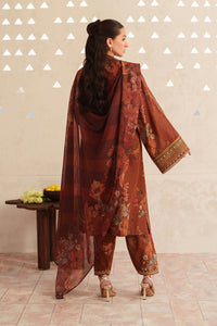 BAROQUE-3PC LAWN DIGITAL PRINTED EMB SHIRT WITH SILK PRINTED DUPATTA AND PRINTED TROUSER-BIC-022