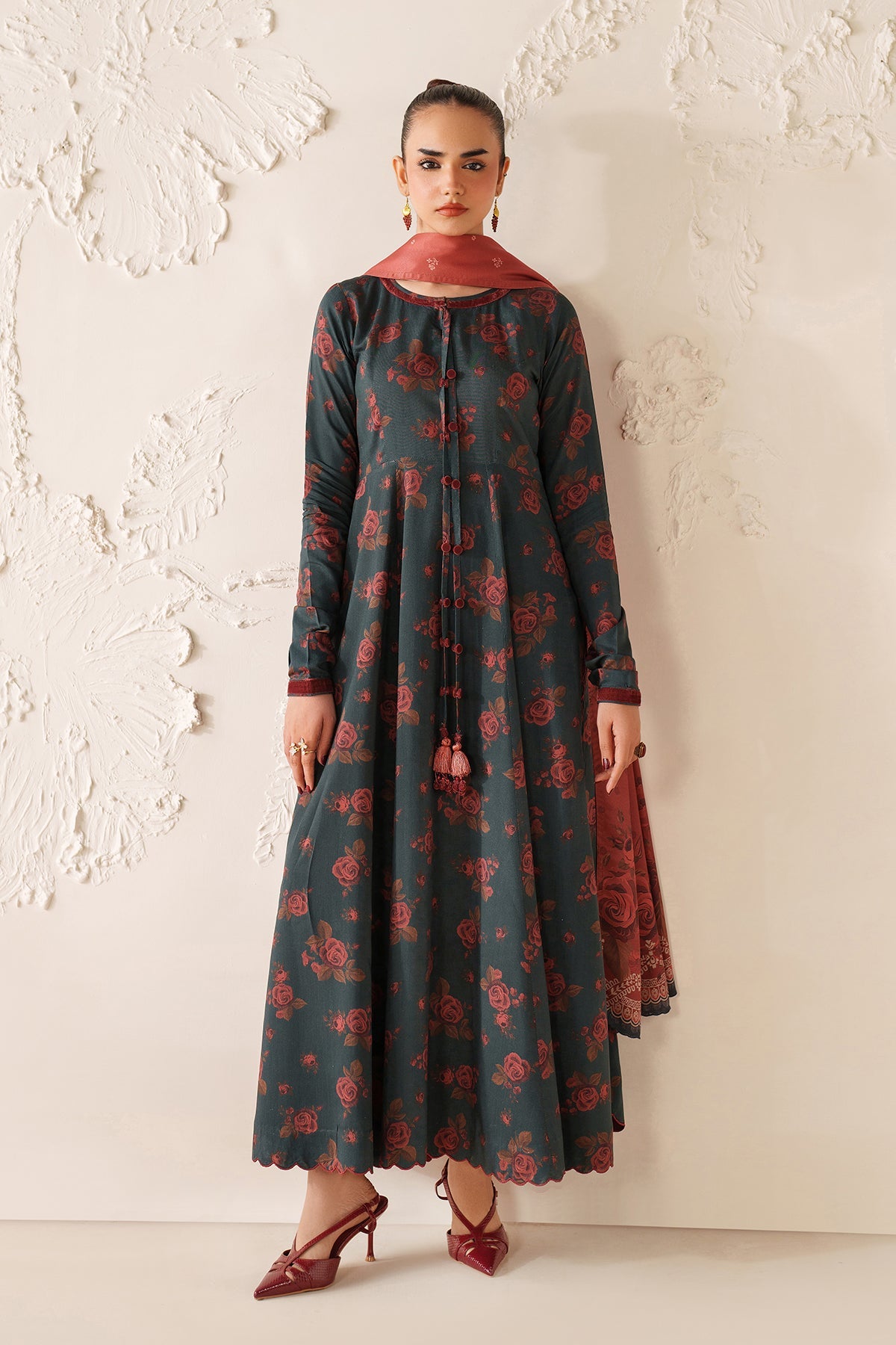 BAROQUE-3PC VISCOSE PRINTED SHIRT WITH VISCOSE PRINTED DUPATTA AND TROUSER-BIC