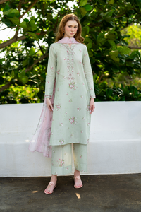 IZNIK-3PC LAWN DIGITAL PRINTED SHIRT WITH SILK PRINTED DUPATTA AND PRINTED TROUSER-BIC-035