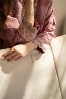 JAZMIN-3PC DHANAK EMBROIDERED SHIRT WITH WOOL PRINTED SHAWL AND TROUSER-BIC-5023