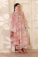 BAROQUE-3PC LAWN DIGITAL PRINTED EMB SHIRT WITH SILK PRINTED DUPATTA AND TROUSER-BIC-054
