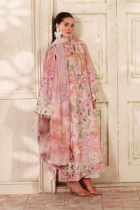 BAROQUE-3PC LAWN DIGITAL PRINTED EMB SHIRT WITH SILK PRINTED DUPATTA AND TROUSER-BIC-054