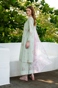 IZNIK-3PC LAWN DIGITAL PRINTED SHIRT WITH SILK PRINTED DUPATTA AND PRINTED TROUSER-BIC-035