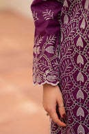 MIRAKHI-3PC LAWN CHIKENKARI EMBROIDERED SHIRT WITH LAWN TUBE SLUB DUPATTA-BIC-6800