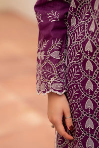 MIRAKHI-3PC LAWN CHIKENKARI EMBROIDERED SHIRT WITH LAWN TUBE SLUB DUPATTA-BIC-6800