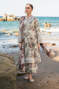 BAROUQE-3PC KARANDI PRINTED SHIRT WITH KARANDI PRINTED DUPATTA AND TROUSER-BIC-2571