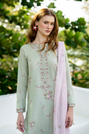 IZNIK-3PC LAWN DIGITAL PRINTED SHIRT WITH SILK PRINTED DUPATTA AND PRINTED TROUSER-BIC-035