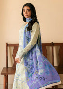 QALAMQAR-3PC LAWN EMBROIDERED SHIRT WITH CHIFFON PRINTED DUPATTA AND EMB TROUSER-BIC-4716