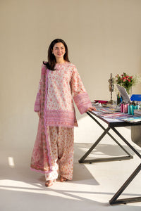 SOBIA NAZIR-3PC LAWN DIGITAL PRINTED EMB SHIRT WITH SILK PRINTED DUPATTA AND PRINTED TROUSER-BIC-056