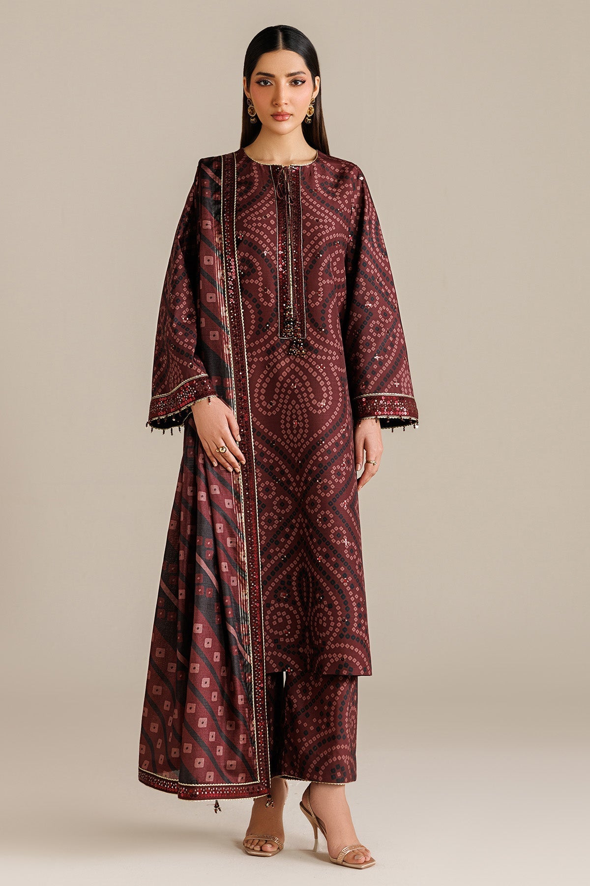 JAZMIN-3PC LAWN DIGITAL PRINTED SHIRT WITH SILK PRINTED DUPATTA AND PRINTED TROUSER-BIC-002