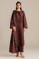 JAZMIN-3PC LAWN DIGITAL PRINTED SHIRT WITH SILK PRINTED DUPATTA AND PRINTED TROUSER-BIC-002