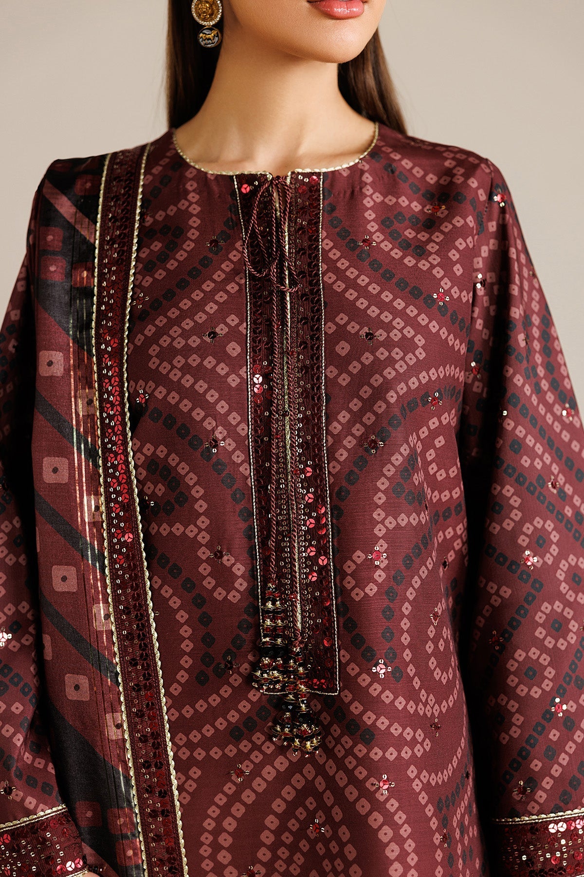JAZMIN-3PC LAWN DIGITAL PRINTED SHIRT WITH SILK PRINTED DUPATTA AND PRINTED TROUSER-BIC-002