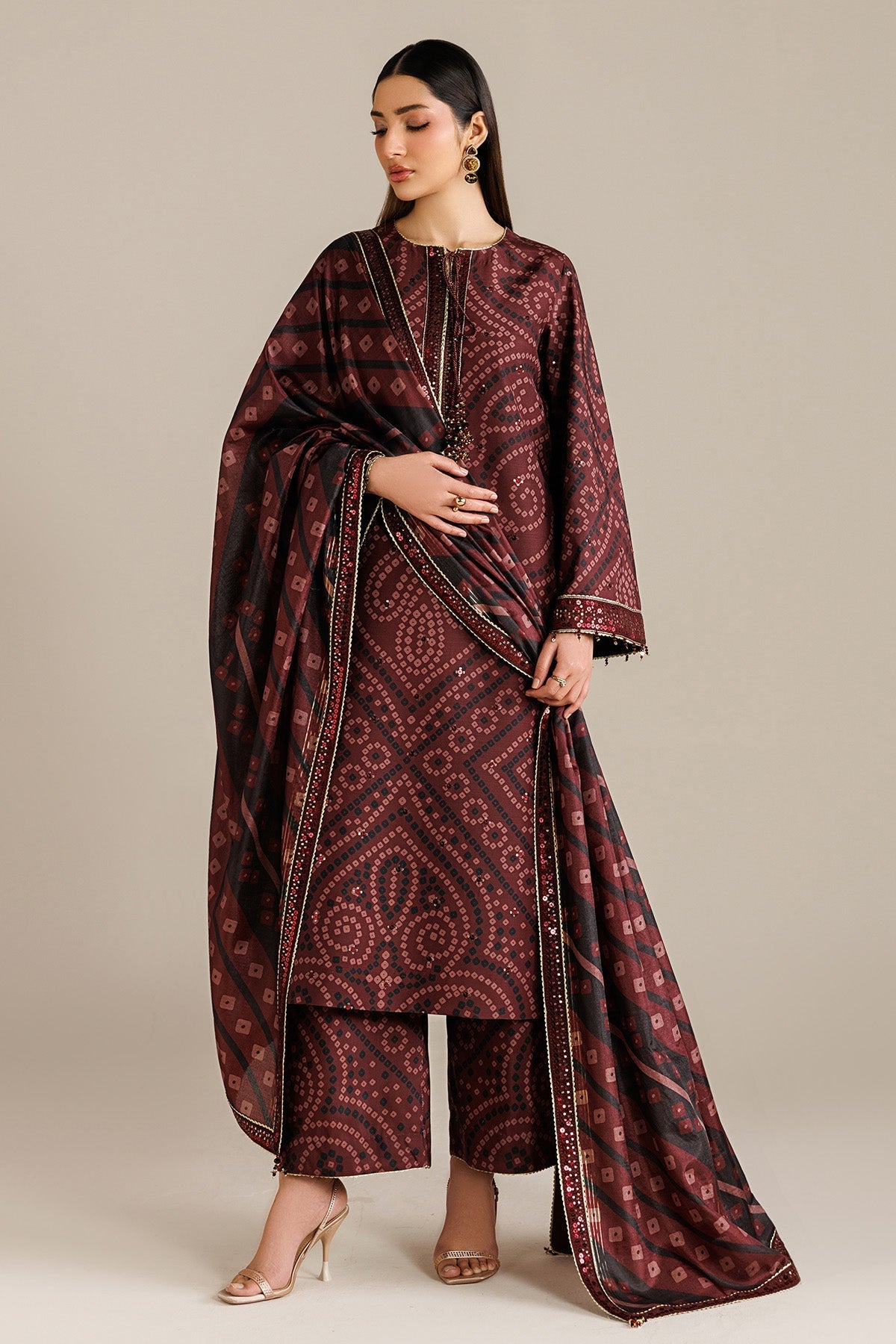 JAZMIN-3PC LAWN DIGITAL PRINTED SHIRT WITH SILK PRINTED DUPATTA AND PRINTED TROUSER-BIC-002