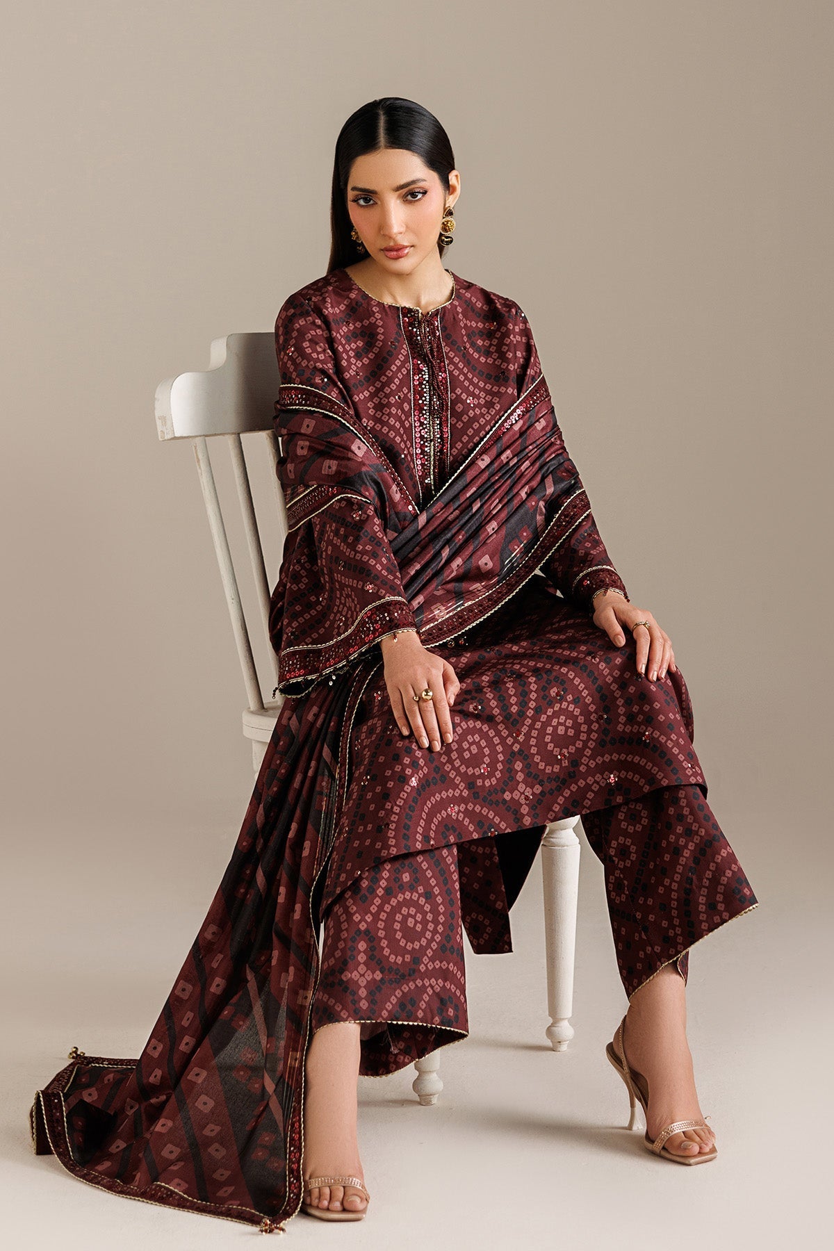 JAZMIN-3PC LAWN DIGITAL PRINTED SHIRT WITH SILK PRINTED DUPATTA AND PRINTED TROUSER-BIC-002