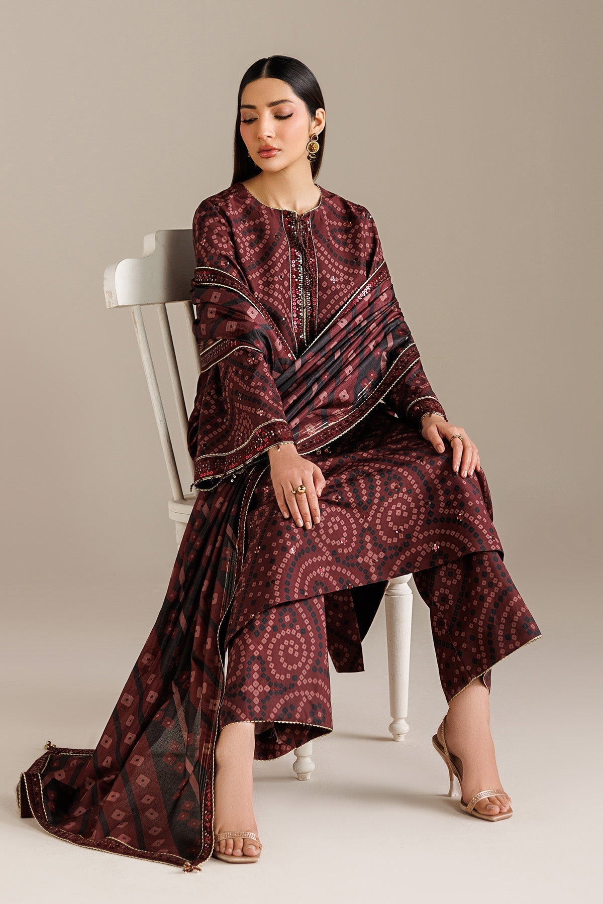 JAZMIN-3PC LAWN DIGITAL PRINTED SHIRT WITH SILK PRINTED DUPATTA AND PRINTED TROUSER-BIC-002