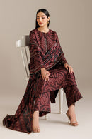JAZMIN-3PC LAWN DIGITAL PRINTED SHIRT WITH SILK PRINTED DUPATTA AND PRINTED TROUSER-BIC-002