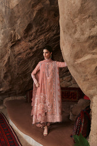 QALAMQAR-3PC LAWN EMBROIDERED SHIRT WITH KHAADI NET EMBROIDERED DUPATTA AND TROUSER-BIC-4754