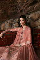 QALAMQAR-3PC LAWN EMBROIDERED SHIRT WITH KHAADI NET EMBROIDERED DUPATTA AND TROUSER-BIC-4754