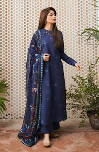 SERAN- 3PC LAWN EMBROIDERED SHIRT WITH MONARK PRINT DUPATTA & TROUSER-BIC-3511