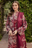 BAROQUE-3PC KHADDAR PRINTED SHIRT WITH KHADDAR PRINTED DUPATTA AND PRINT TROUSER-BIC-2645