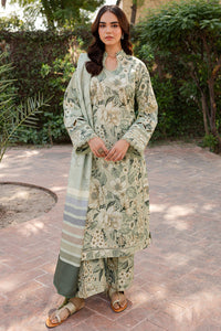 BAROQUE-3PC KHADDAR PRINTED SHIRT WITH KHADDAR PRINTED DUPATTA AND PRINT TROUSER-BIC-2643