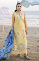 SERAN-3PC LAWN EMBROIDERED SHIRT WITH CHIFFON PRINTED DUPATTA AND TROUSER-BIC-4850