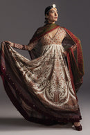 ZARA SHAH JAHAN-3PC DIGITAL PRINTED FROCK WITH SILK PRINTED DUPATTA & DYED TROUSER-BIC-068
