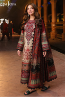 ASIM JOFA-3PC LAWN DIGITAL PRINTED SHIRT WITH SILK PRINTED DUPATTA AND PRINTED TROUSER-BIC-060