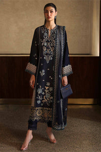 ZAHA-3PC DHANAK EMBROIDERED SHIRT WITH DHANAK EMBROIDRED SHAWL & TROUSER -BIC-4181