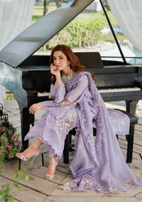 ELAF-3PC LAWN LASERCUTWORK EMBROIDERED SHIRT WITH KHAADI NET EMBROIDERED DUPATTA AND TROUSER -BIC-4780