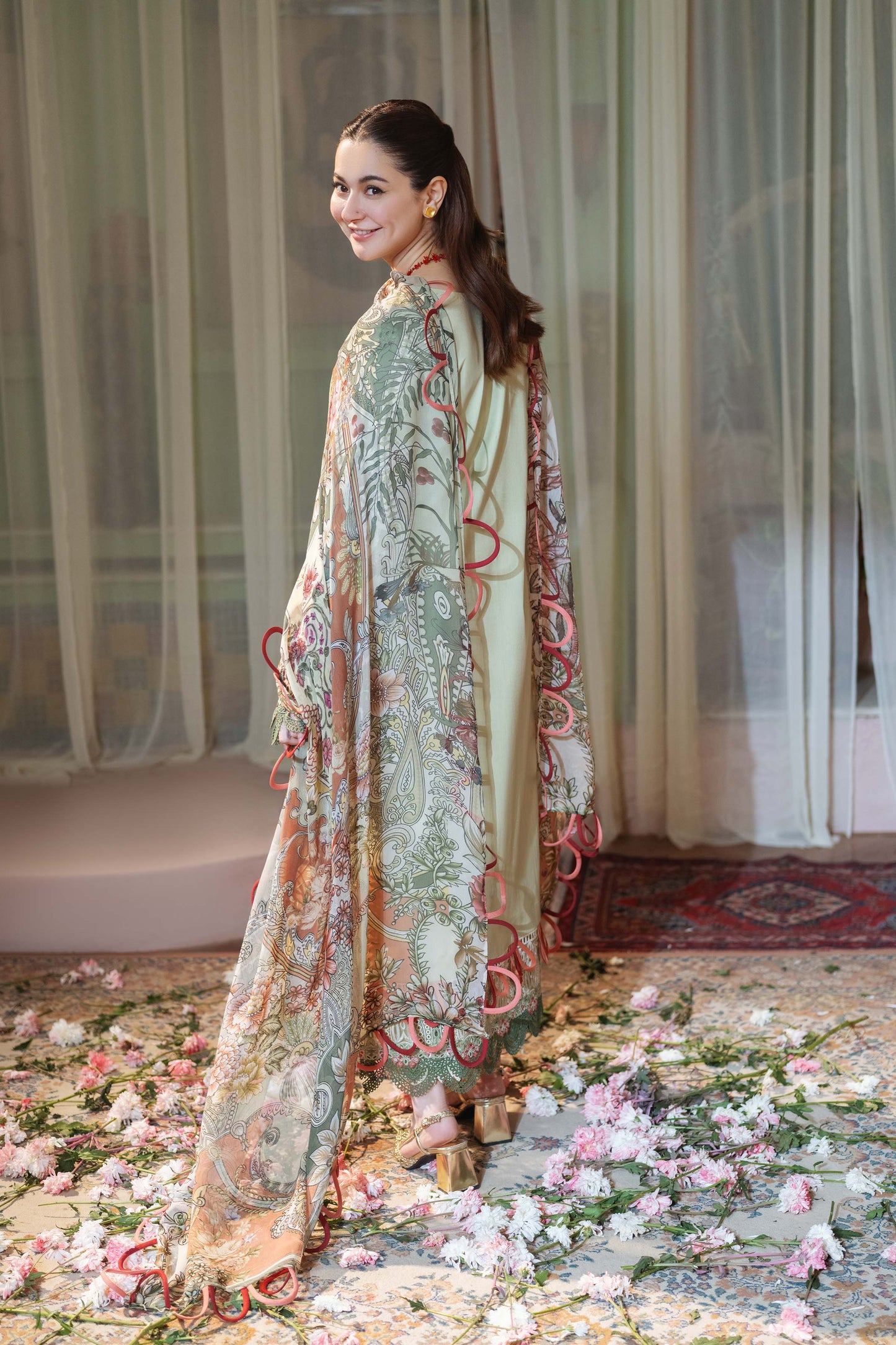 JADE - 3PC LAWN EMBROIDERED SHIRT WITH CHIFFON PRINTED DUPATTA AND TROUSER-BIC-3792