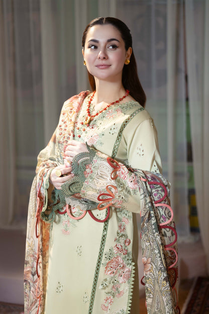 JADE - 3PC LAWN EMBROIDERED SHIRT WITH CHIFFON PRINTED DUPATTA AND TROUSER-BIC-3792