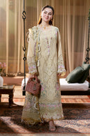 JADE-3PC LAWN CHIKANKARI EMB SHIRT WITH CHIFFON PRINTED DUPATTA AND TROUSER-BIC-4505