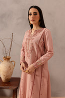 BATIK-2PIECE DHANAK EMBROIDERED SHIRT WITH DHANAK EMB TROUSER-BIC-15017