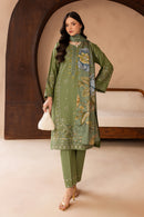 BATIK-3PC LAWN EMBROIDERED SHIRT WITH MONARK PRINT DUPATTA AND EMB TROUSER-BIC-3700