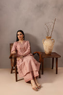 BATIK-2PIECE DHANAK EMBROIDERED SHIRT WITH DHANAK EMB TROUSER-BIC-15017